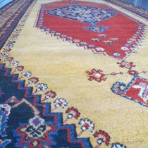Image of Spectacular Kurdish Carpet with Saffron Field