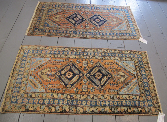 Rare Pair of Heriz Rugs