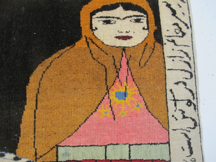 Persian Rug Depicting Mozzafaradin Shah