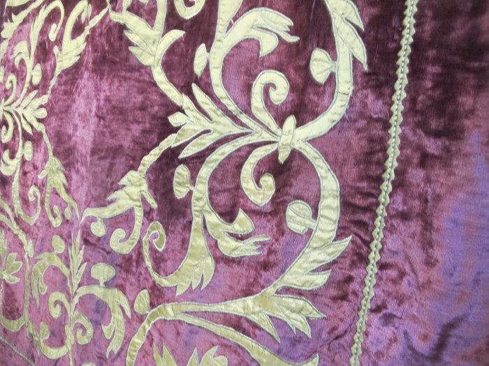 Appliqued Silk Velvet Panel