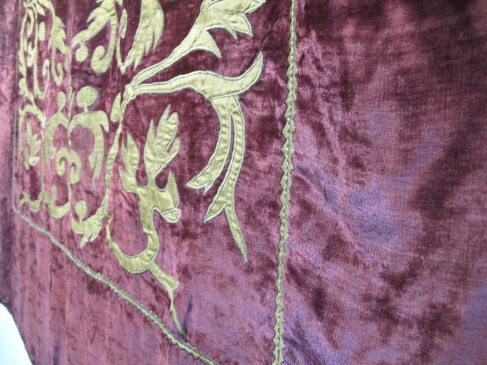 Appliqued Silk Velvet Panel