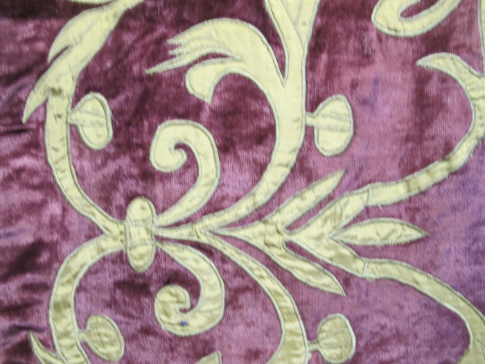 Appliqued Silk Velvet Panel