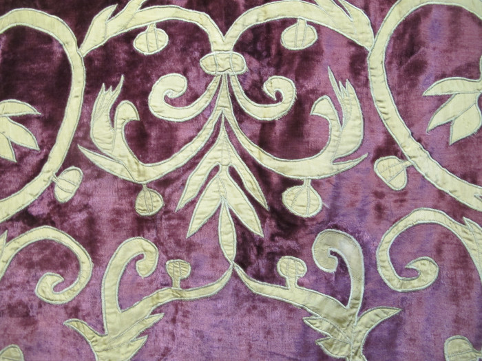 Appliqued Silk Velvet Panel