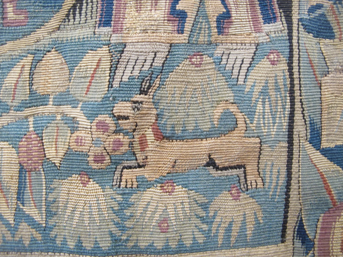 A Pair of North German Tapestry Cushions