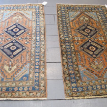 Image of Rare Pair of Heriz Rugs